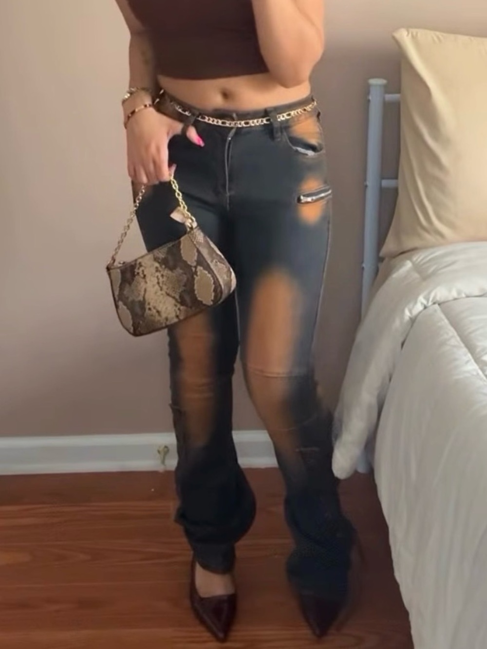 Tinted Flare Jeans - Picture 3 of 3